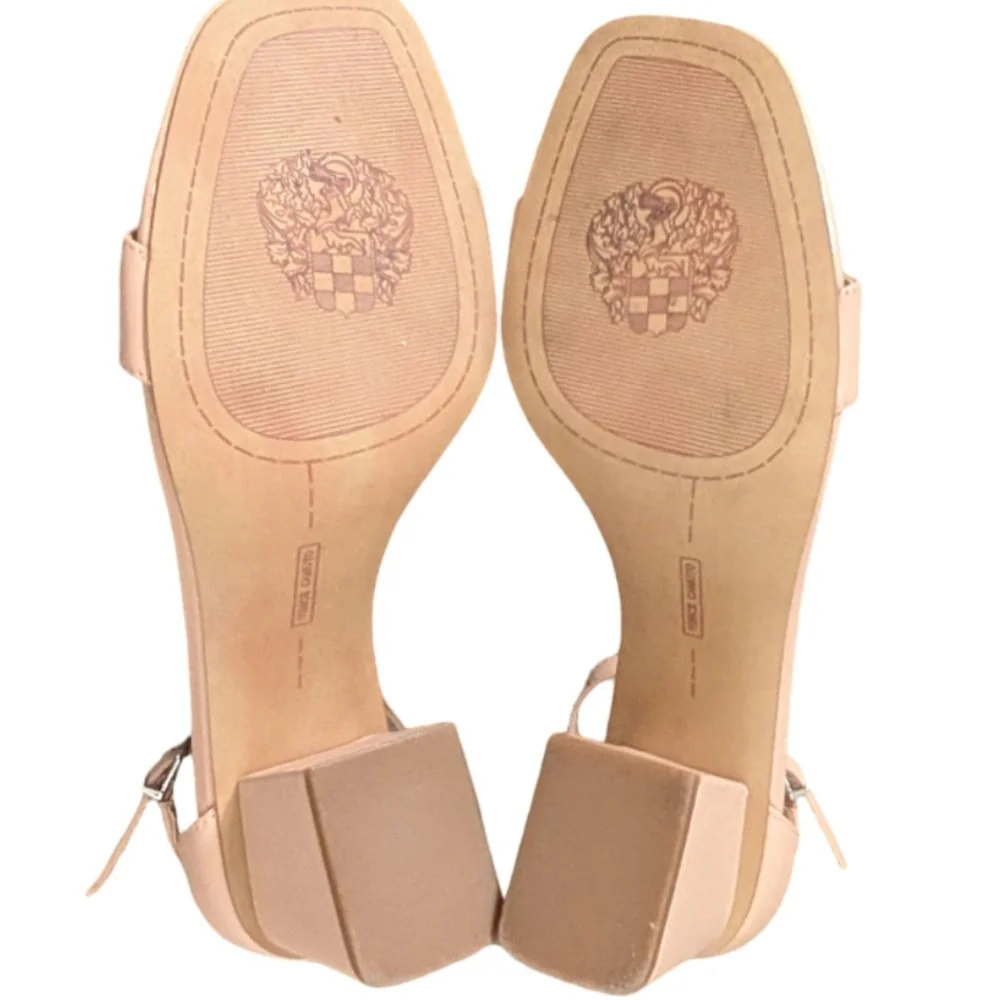 Vince Camuto Margry Nude Block Heel Sandals Size 10 - Picture 3 of 9